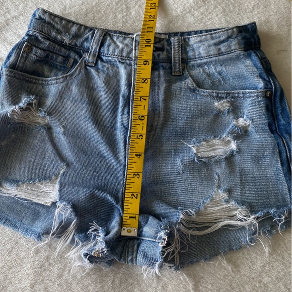 Pistola Two Tone Distressed Denim Shorts - Picture 13 of 15